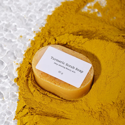 Natural Turmeric Kojic Scrub Soap Cleansing Bath Soap Oil Control & Whitening Kojic Turmeric Soaps for Face,Bath, Body