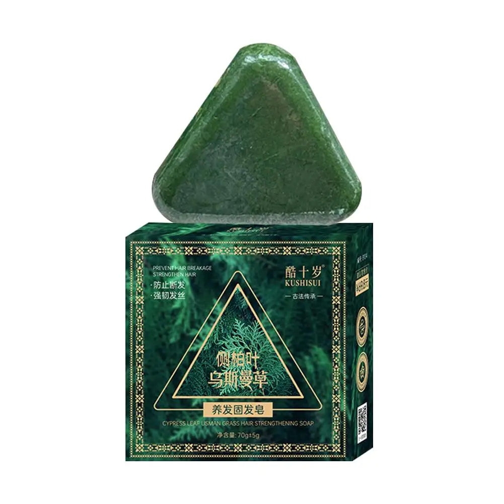 1/3/5/10PCS-120g Organic Usman Grass Herbal Solid Hair Soap Mild Formula Hair Care Multiflorum Handmade Shampoo Bar