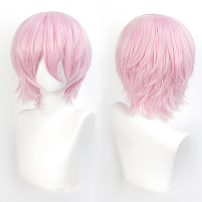 Short Wavy Bob Synthetic Wig with Air Bangs Heat Resistance Shoulder Length Curled 14inch Wigs for Daily Use Cosplay for Women