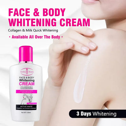 120ml Face Body Bleaching Cream Collagen Face Body Lotion Feminine Improve Dark Skin Gentle Nourishing Dark Skin Care for Women
