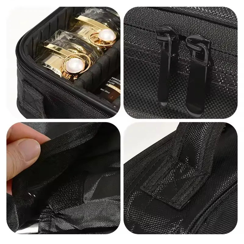 Female Makeup Case Professional Beauty Brush Embroidery Manicure Tool Cosmetic Storage Box Waterproof Women Makeup Bag