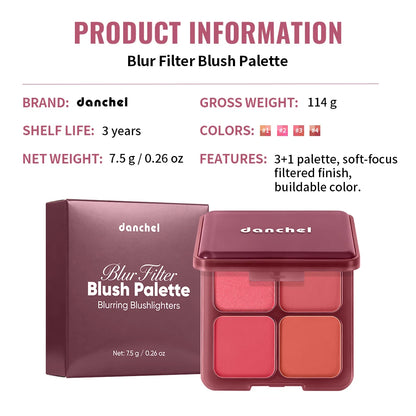 Festive Christmas Makeup Set Chocolate Lip Gloss PH Color Changing Lip Oil Blush Palette High Pigment Hydrating for Holiday Gift