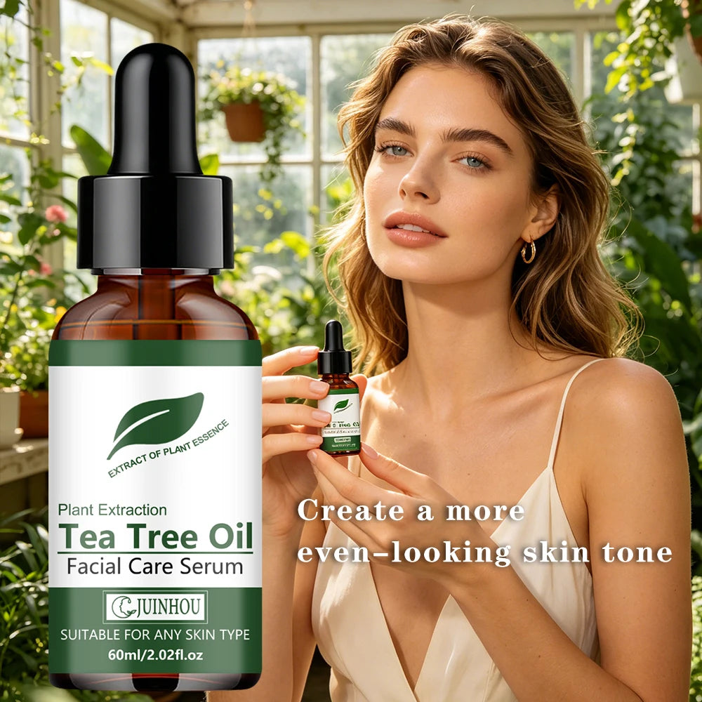 JUINHOU Green Tea Oil Hydration Facial Serum Cleans Brighten Smooth Skin Makes Skin Plump and Elastic Suitable for Everyone