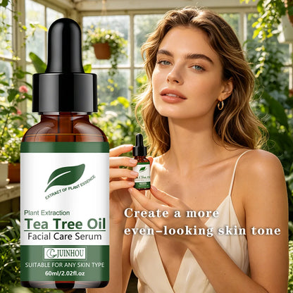 JUINHOU Green Tea Oil Hydration Facial Serum Cleans Brighten Smooth Skin Makes Skin Plump and Elastic Suitable for Everyone