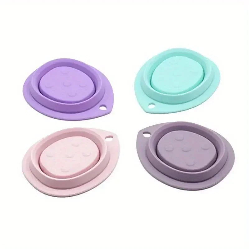 Silicone Folding Makeup Brush Cleaner Powder Puff Washing Bowl Soft Scrubber Mat Beauty Tool Cleaning Board for Brushes Puffs
