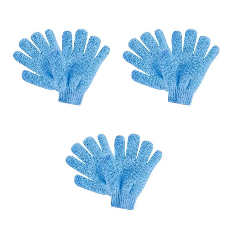 1/2/3pairs Five Fingers Bath Gloves Peeling Exfoliating Household Shower Towel Scrub Body Wash Elastic Wipe Body Cleaning Tools