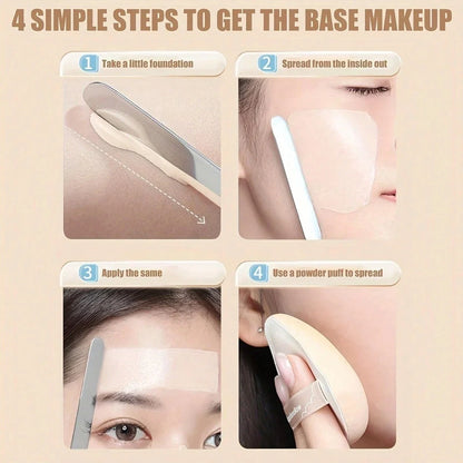 1/2/3Pcs Spatula and Stainless Steel Mixing Palette,Nail Art And Cosmetic Mixing Tool For Foundation,Makeup Artist Mixing Tools