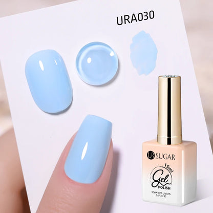 UR SUGAR 15ml Gel Nail Polish Neon Blue Red Green Pastal Nude UV/LED Soak Off No Wipe Nail Gel Polish Suitable For Summer Autumn