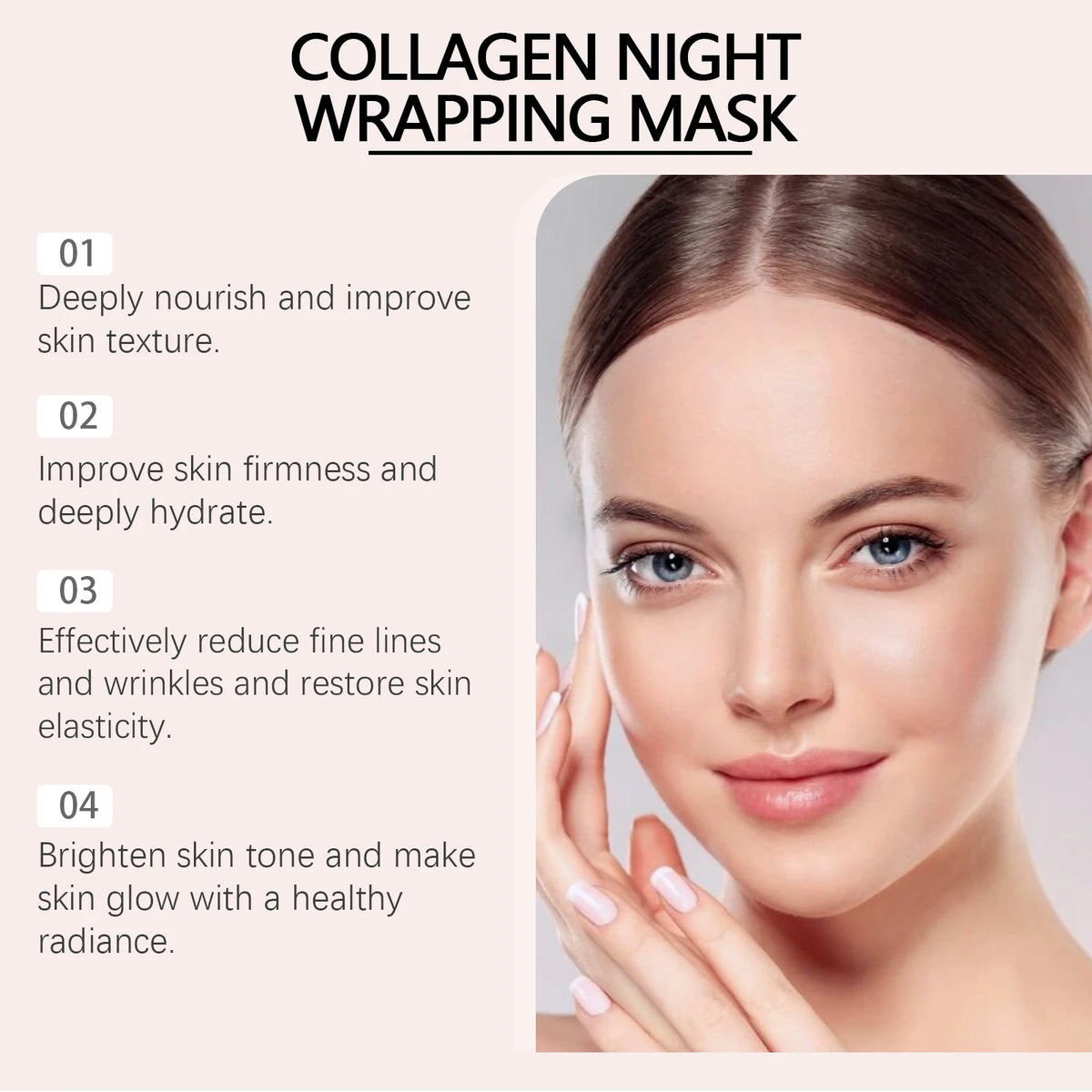 Collagen Encapsulated Peel Off Mask, Night Wrapping Film & Power Lift & Elastic Collagen, Banish Midnight Dullness with Niacinamide, Ceramide NP Strengthens Barriers, Full Painless Peel to Unlock Glass Skin, Soothing + Firmin