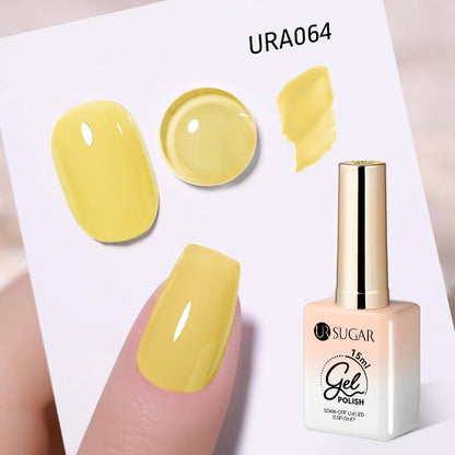 UR SUGAR 15ml Gel Nail Polish Neon Blue Red Green Pastal Nude UV/LED Soak Off No Wipe Nail Gel Polish Suitable For Summer Autumn