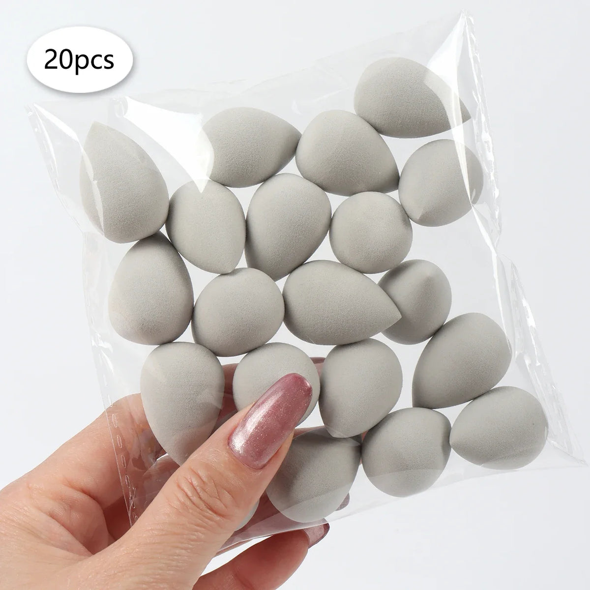 20pcs Mini Finger Puff Beauty Cosmetic Foundation Cosmetic Sponge Makeup Blender Suitable for Cream & Powder Concealer