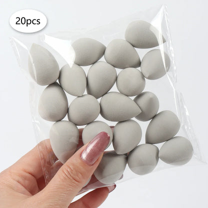 20pcs Mini Finger Puff Beauty Cosmetic Foundation Cosmetic Sponge Makeup Blender Suitable for Cream & Powder Concealer