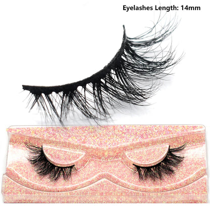 Half Lashes Mink Eyelashes Fluffy Soft False Eyelashes Wispy Cross Mink Eye Lashes Natural Short Mink Eyelash Extension Makeup