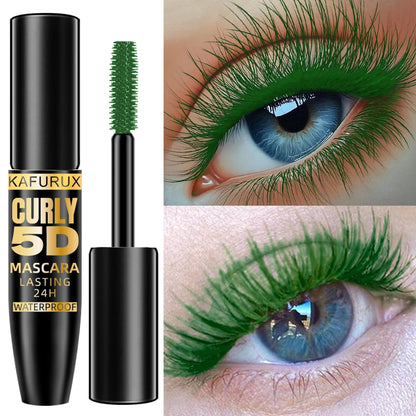 5D Mascara Thick Curl Waterproof Natural Lenthen Eyelash 9 Colors Blue White Green Pink Black Eye Makeup Korean Cosmetics