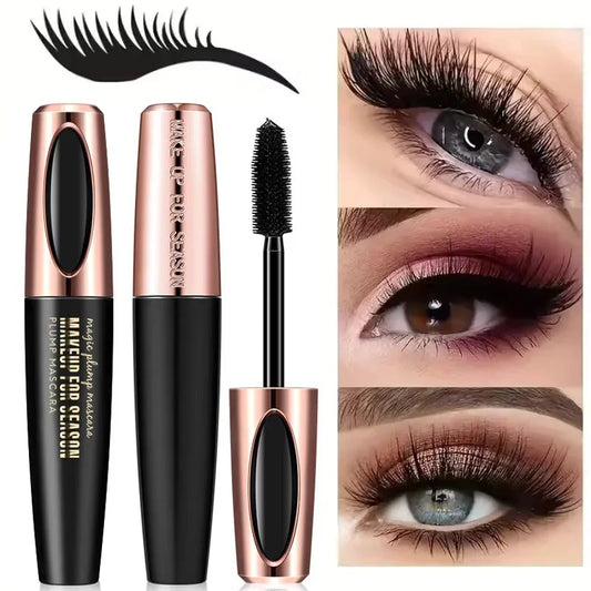 1pc 8d Silk Fiber Eyelash Mascara Waterproof Thick Lengthening MascaraCurling Long Black Extension
