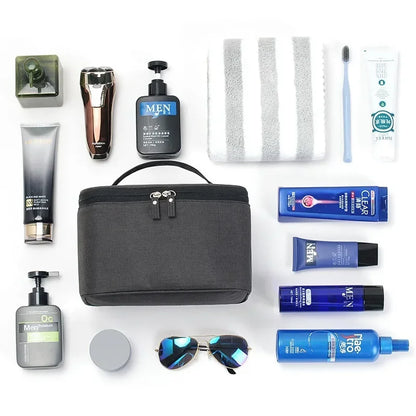 New Business Trip Men's Toiletry Bag Double Layer Large Capacity Cosmetic Bag Oxford Cloth Storage Bag Portable Handbag