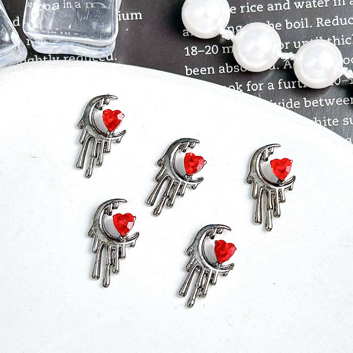 20PCS Multiple Style Alloy Skull Spider Nail Art Charms New Creative Glass Diamond Bat Halloween Nail Decorations for DIY Nails