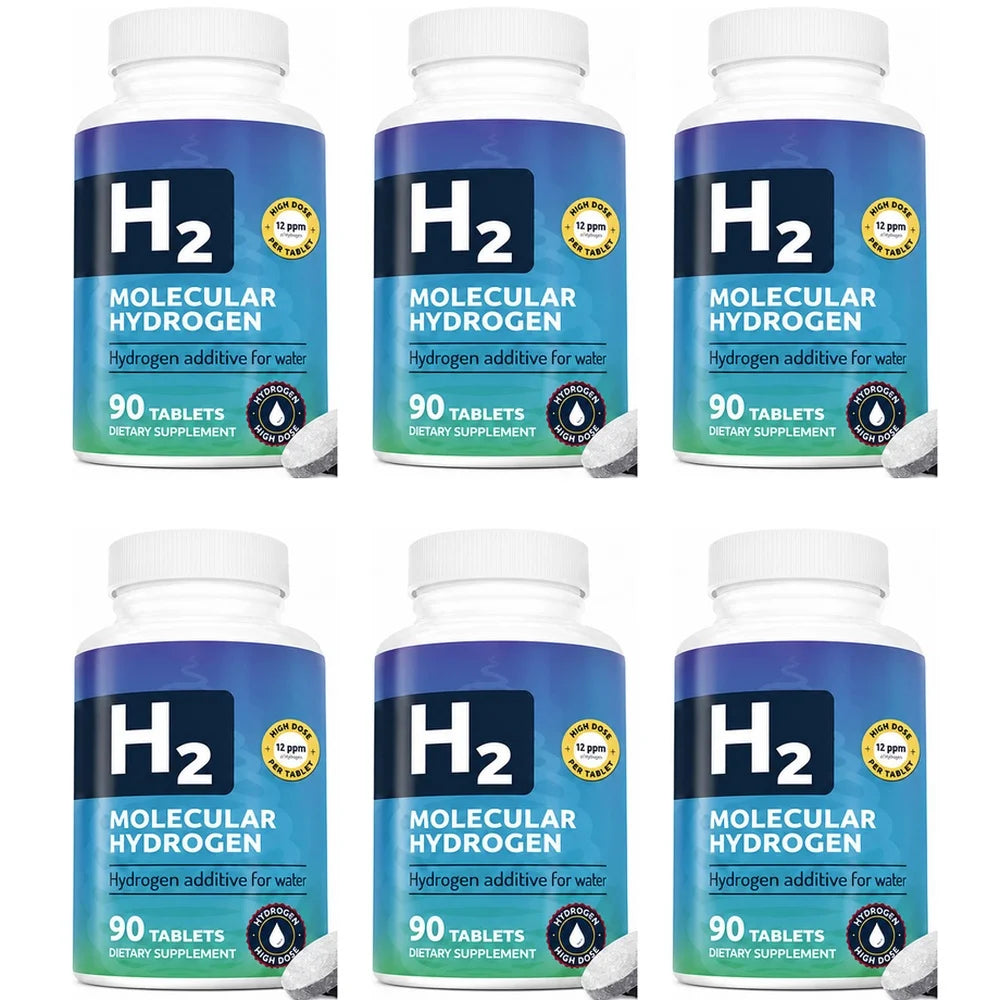 H2 Molecular Hydrogen Water Tablets with Magnesium 12 PPM for Drink Water Antioxidant Support Daily Energy Support 90 Count