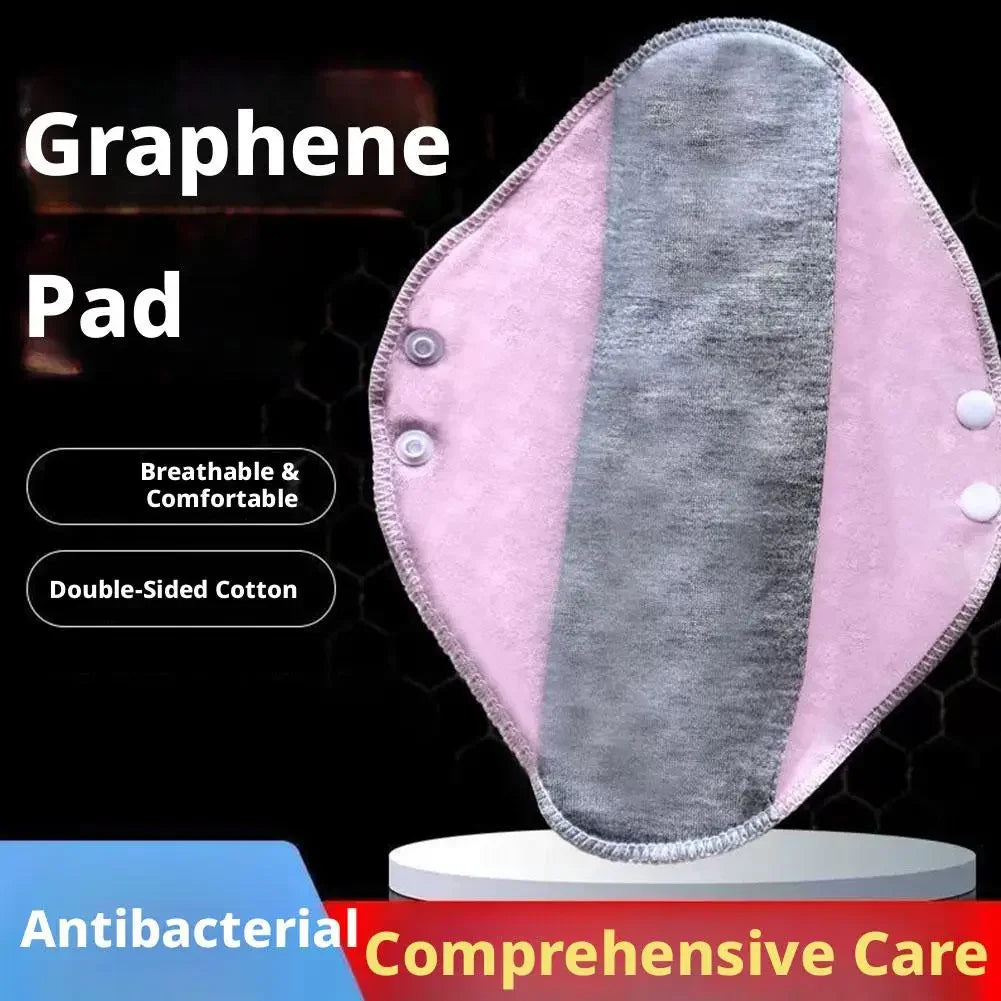 4 Pieces Reusable Graphene Incontinence Pads - Leak-Proof, Washable Sanitary Napkin for Elderly Care and Mobility Support
