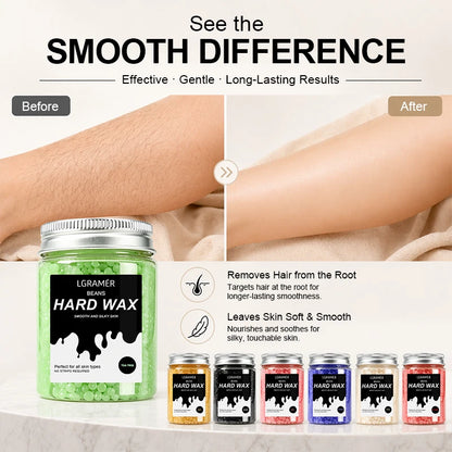 80g/380g Hard Wax Beans,Heating Hard Waxing Painless Hair Removal,Depilatory Wax Beads For Leg Armpit Full Body,Non-irritating