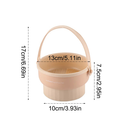 Makeup Brush Cleaning Bucket Washing And Drying Tools Beauty Makeup Powder Puff Cleaning Artifacts Drying Rack Storage Box