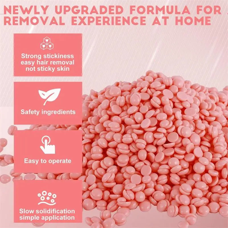 /Kuz/500g Waxing Wax Beans For Hair Removal Full Body Hot Film Hard Depilatory Wax Beads For Wax Heater Machine Hard Wax Beans