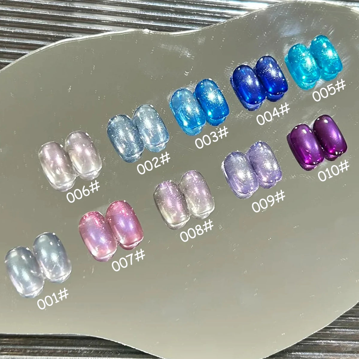 1-12pcs PSK New Whitening Strawberry Cat Eye Gel Nail Polish 2026 Super Glitter Whitening Red Glass Bead Nail Art Pink Nails