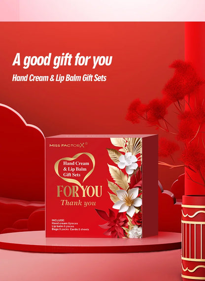 24PCS/Box Bulk Lip Balm Bulk Hand Cream Bulk Red Thank You Card and Red Gauze Bag Newlywed Thank You Gifts to Guests Christmas