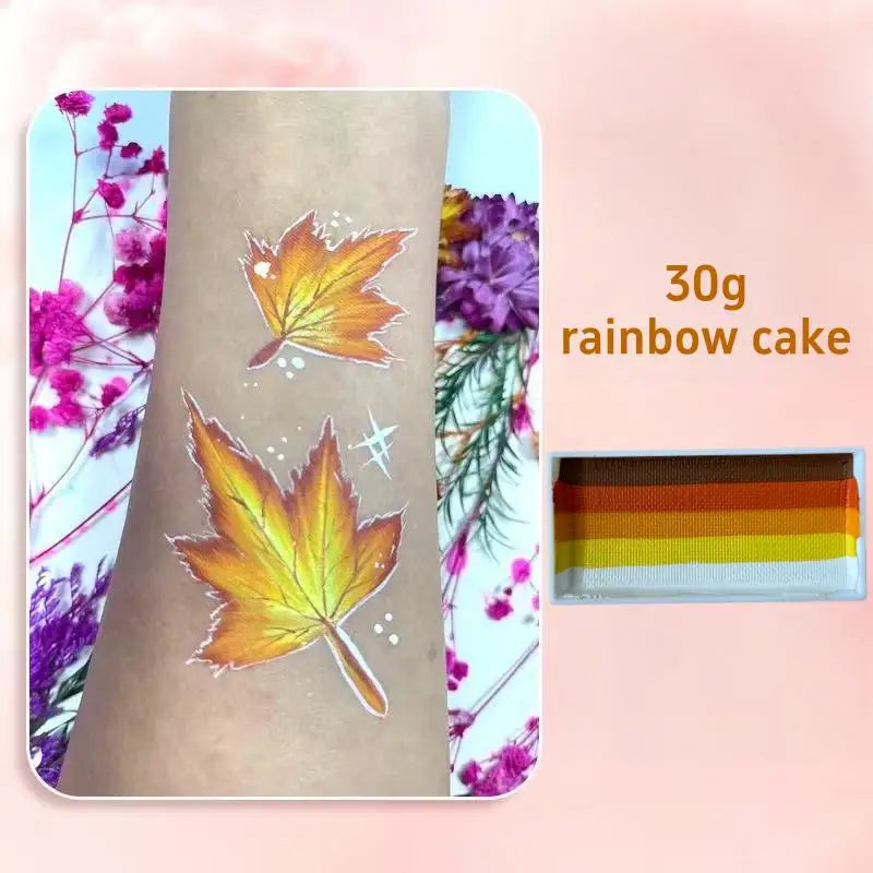 30g Water Based Rainbow Split Cake Face Painting Makeup Pastel UV Aqua Eyeliner for Body Art Party Halloween Christmas