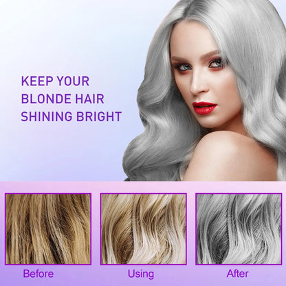 300Ml Color Fixing Purple Shampoo Lock Color Cover Gray Hair Fade Yellow After Bleach Hair Dye Long Lasting Non-irritating Care