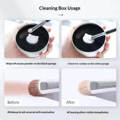 Portable Makeup Brush Cleaning Case Sponges Cosmetic Brush Color Remover Tool Eyeshadow Washing Drying Accessory