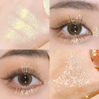 Diamond Glitter Monochrome Eyeshadow Palette Sequins Pearlescent Highlighter Powder Makeup Brighten Shiny Eyes Makeup Cosmetics