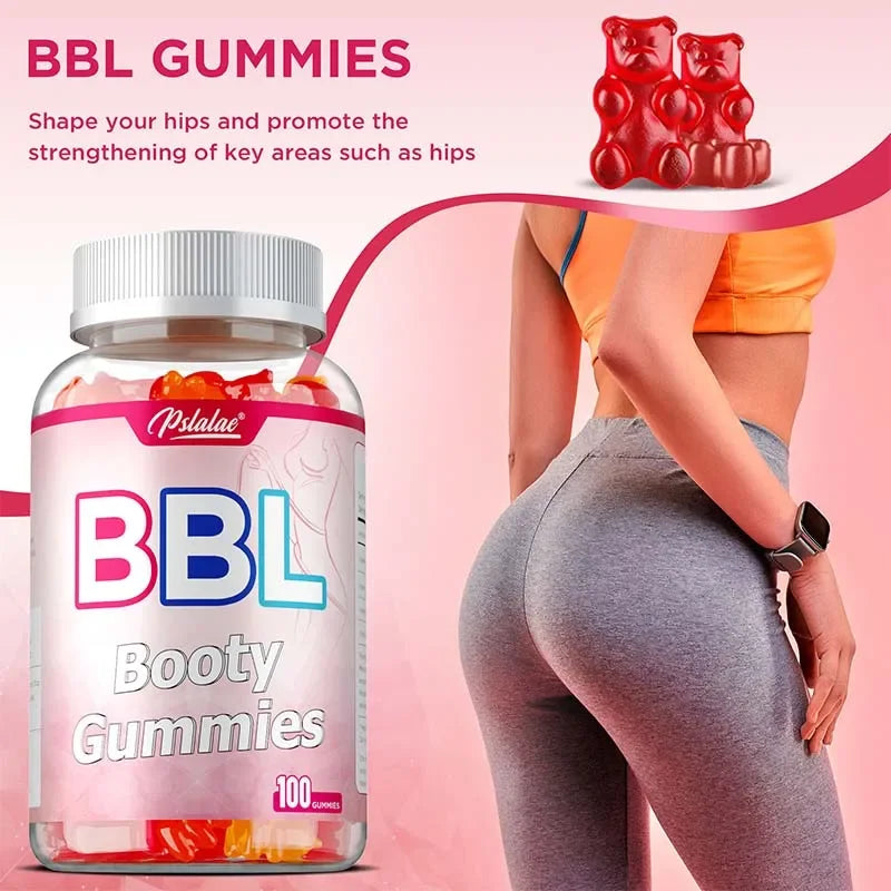 BBL Gummies for Bigger Butt Growth - Tighten Buttocks, Prevent Sagging and Collapse, Increase Sexy Buttocks, Shape Female Body