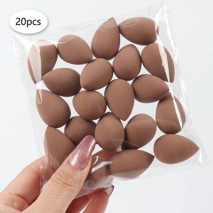 20pcs Mini Finger Puff Beauty Cosmetic Foundation Cosmetic Sponge Makeup Blender Suitable for Cream & Powder Concealer
