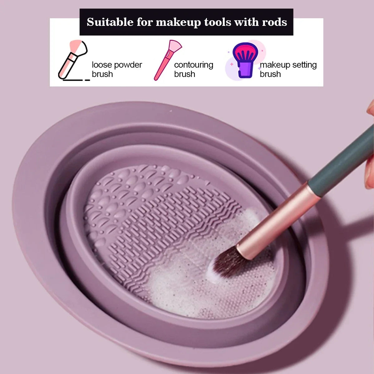 New Silicone Eye Shadow Brush Cleaning Colorful Scrubber Cleaner Sponge Remover Box Tools Makeup Brush Color Foundation