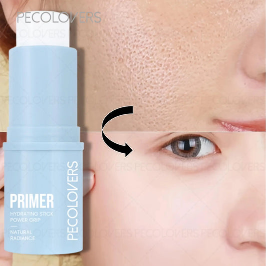 Waterproof Light Oil-control Makeup Base Face Concealer Primer Stick Cosmetic，Invisible Pore Primer Stick Pore Eraser