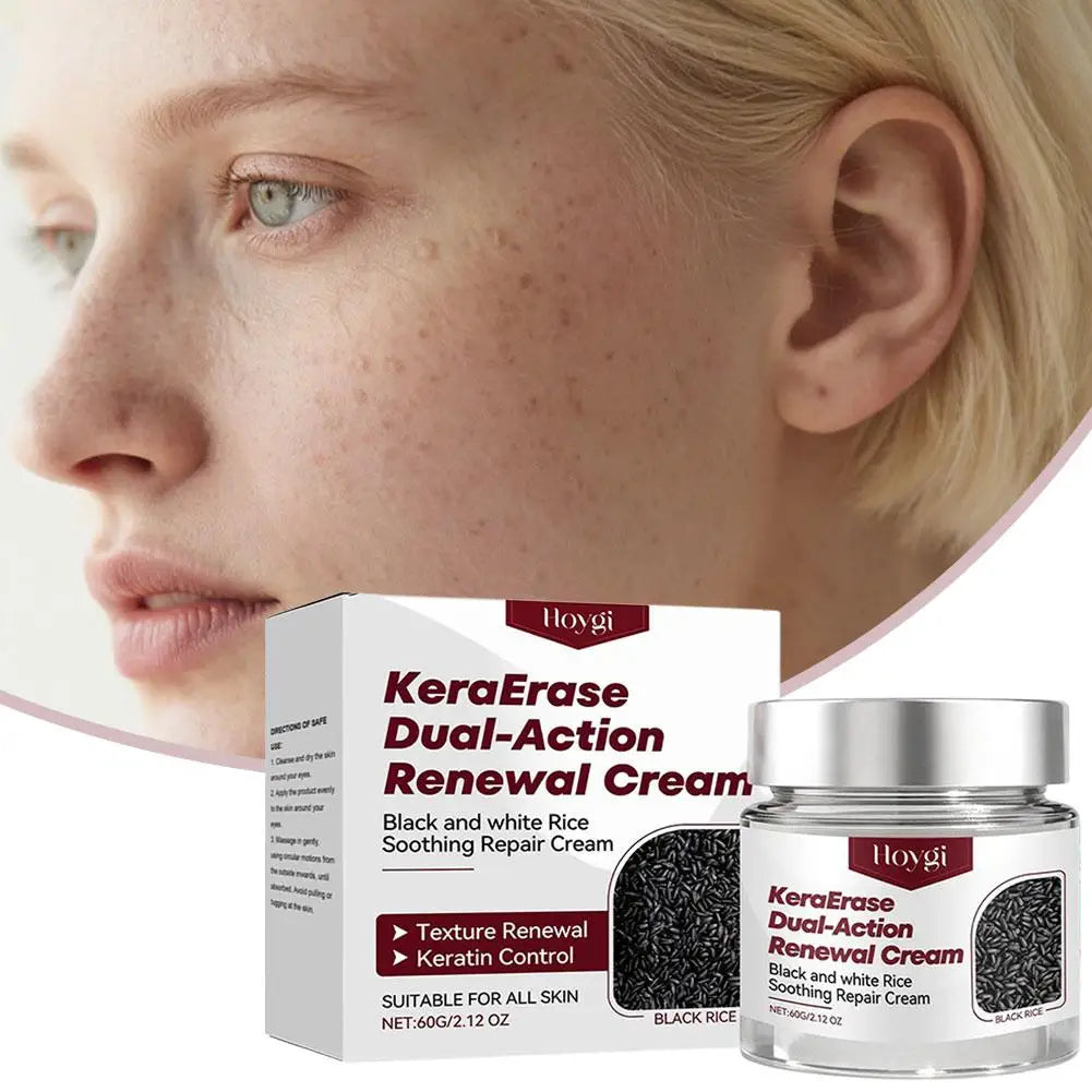 KeraErase Dual-Action Renewal Cream Antioxidant Face Cream Black&White Rice Soothing Repair Cream FOR ALL SKIN Korean Skincare