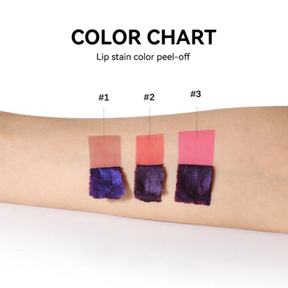 Peel Off Lip Stain Tattoo Tint Long Lasting Waterproof Smudge Transfer Proof Rich Pigment Natural Vivid Lip Color Lightweight Daily Lip Makeup Cosmetic