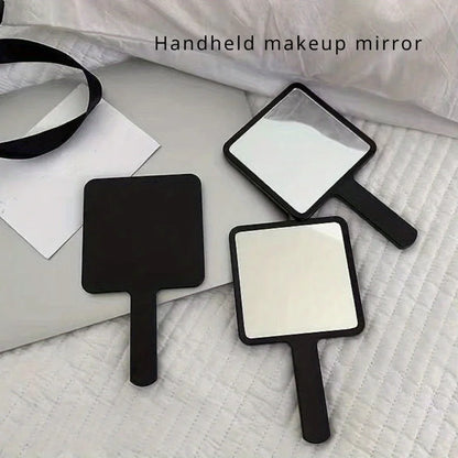 Portable Travel Makeup Mirror with Handle - Polished Plastic Frame, Dresser Mount, Unscented, Cartoon Theme - Perfect Gift for W
