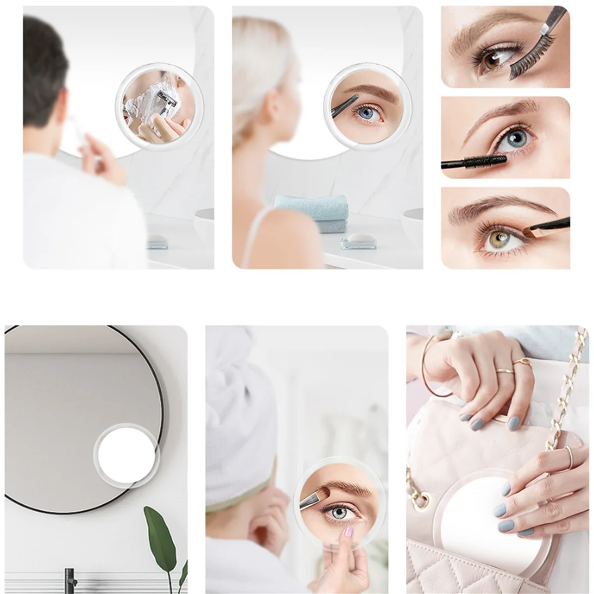 Best 10X Magnifying Mirror with Light Makeup Mirror with Lights Compact LED Magnified Mirror for Bathroom, Bedroom, Hotel