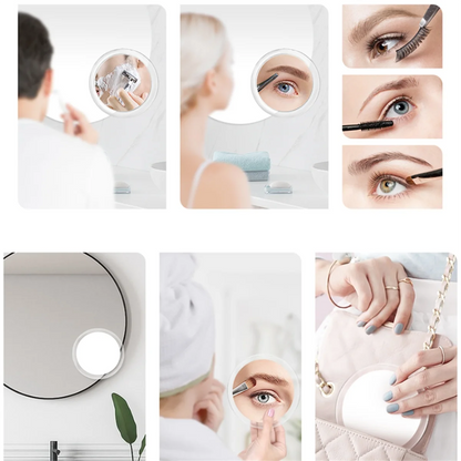 Best 10X Magnifying Mirror with Light Makeup Mirror with Lights Compact LED Magnified Mirror for Bathroom, Bedroom, Hotel