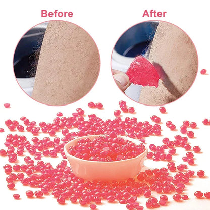 200g/500g/1000g Brazilian Hard Wax Beans kit, Professional Hair Removal for Legs Face Body, Salon & Home Use Depilatory Wax