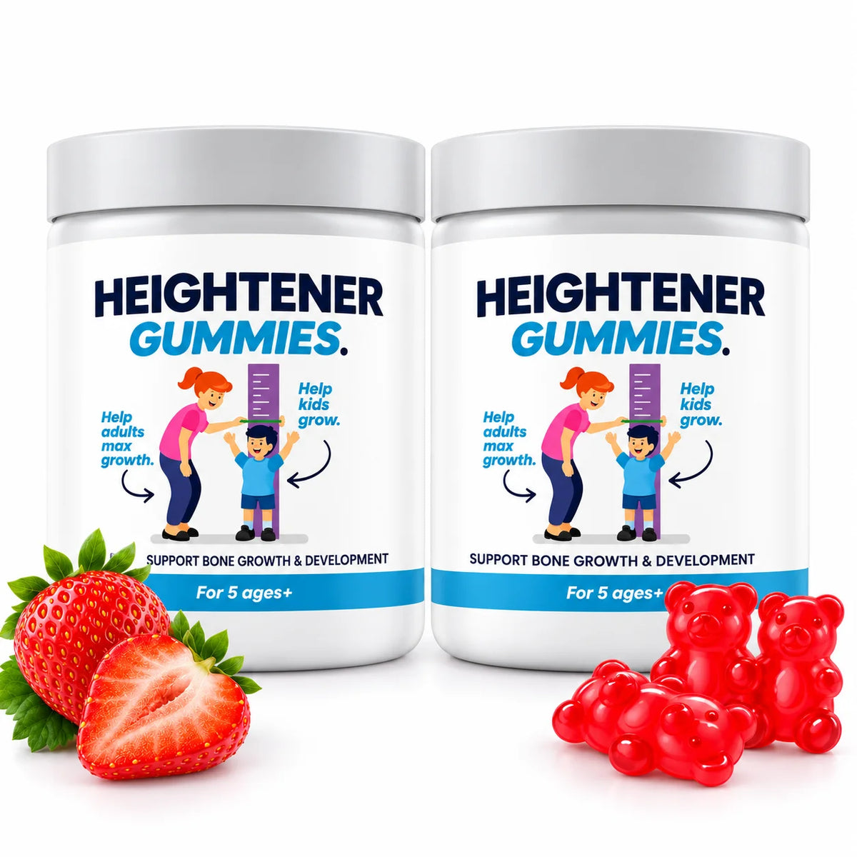 Calcium Vitamin D Gummies for Kids Adults Bone Health Support with Magnesium Zinc Vitamin C K2 Heightener Daily Supplement
