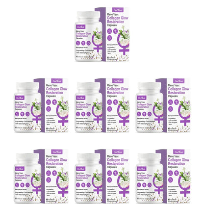 Collagen Glow Restoration Capsules, Boost Metabolism & Support Calorie Balance, Collagen Complex Hyaluronic Acid Magnesium 60Ct