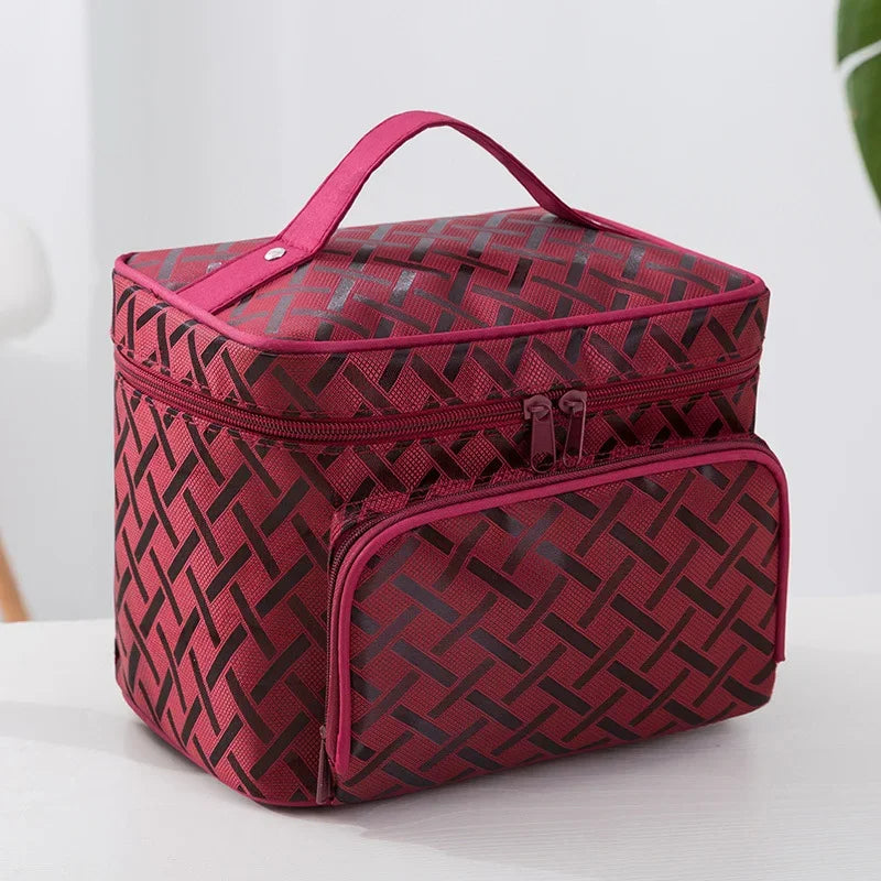 Brand Design New Large Capacity Flower Cosmetic Bag Zipper Cosmetic Box Storage Organizers Travel Toiletry Makeup Bag SZL806