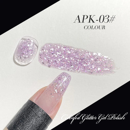 AS 15ml Sparkle Platinum Gel Nail Polish Shiny Pink Gold Silver Glitter Painting Gel Drawing Semi Permanent Tpo Free Varnish