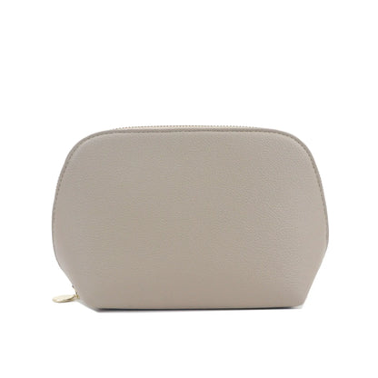 Customized Letters PU Leather Cosmetic Storage Bag Classic Simple Atmosphere Solid Color Make Up Bag Advanced Zipper Wash Bag