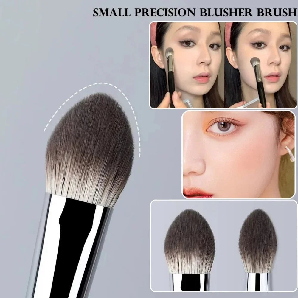 1/2Pcs Mini Peach Heart Blush Brush Small Flat Precise Face Brush Multi Use For Powder Cream Liquid Blush Beauty Makeup Tools