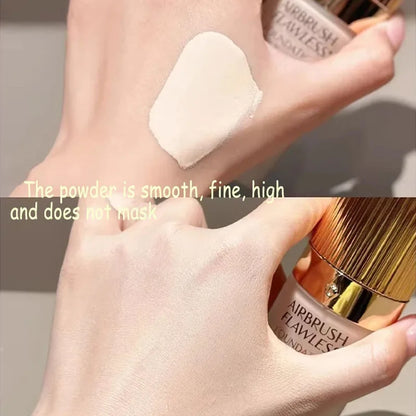 Hot Selling CT 4-Color Liquid Foundation Long-Wearing Flawless Soft-Focus Watery Texture Matte Lightweight Concealing Makeup