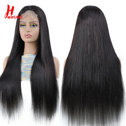 99J Straight 13x4 Lace Front Wigs Human Hair Brazilian Burgundy Straight Human Hair Wigs For Woman 4x4 Lace Closure Wigs HairUGo